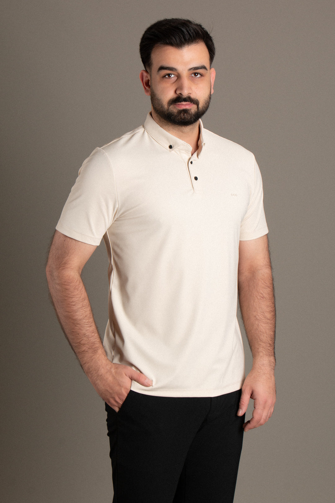 Diagonel Dokulu Polo T-Shirt