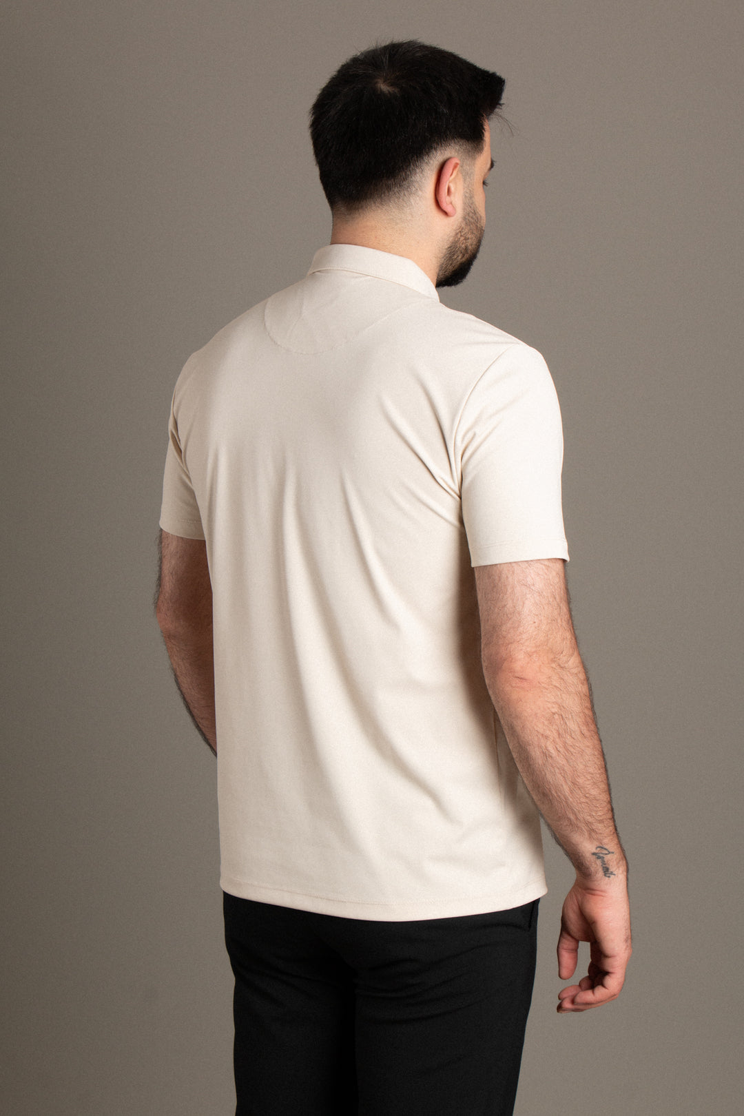Diagonel Dokulu Polo T-Shirt