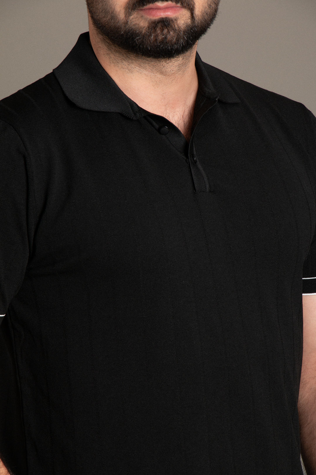 Desenli Dokulu Polo Triko T-Shirt