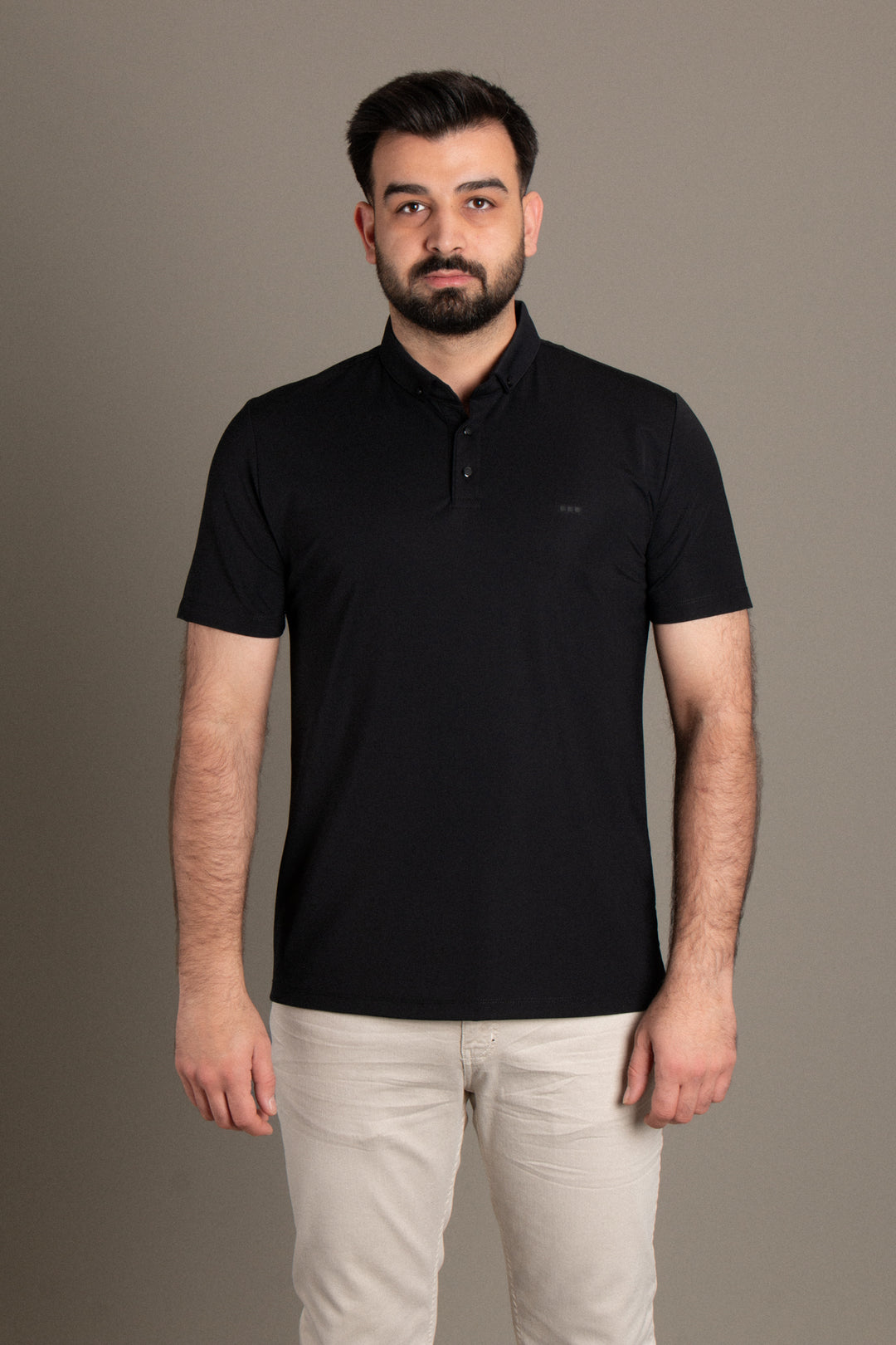 Diagonel Dokulu Polo T-Shirt