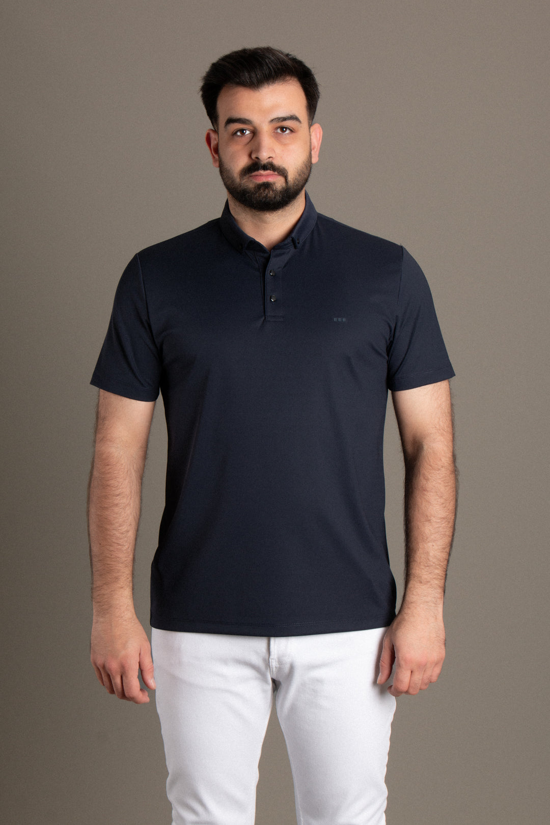 Diagonel Dokulu Polo T-Shirt