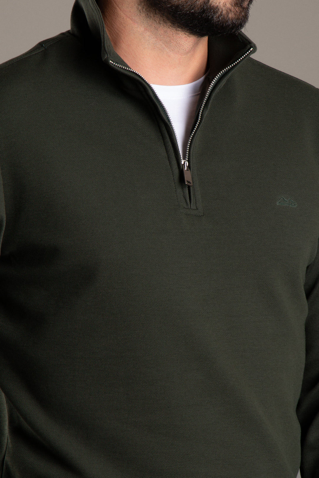 Dokulu Fermuarlı Sweatshirt