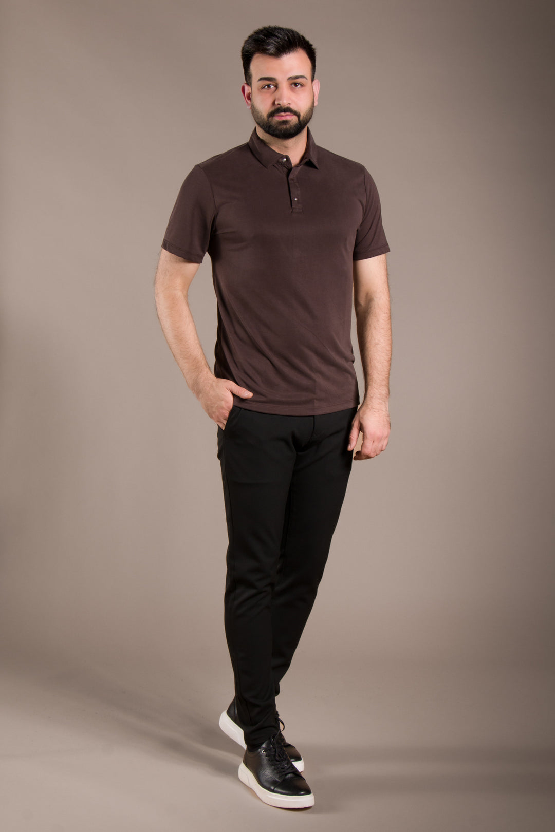 Yaka Detaylı Modal T-Shirt