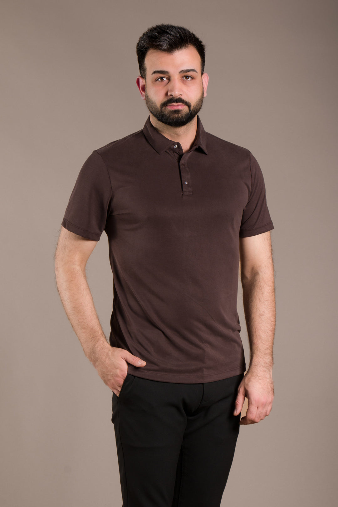 Yaka Detaylı Modal T-Shirt