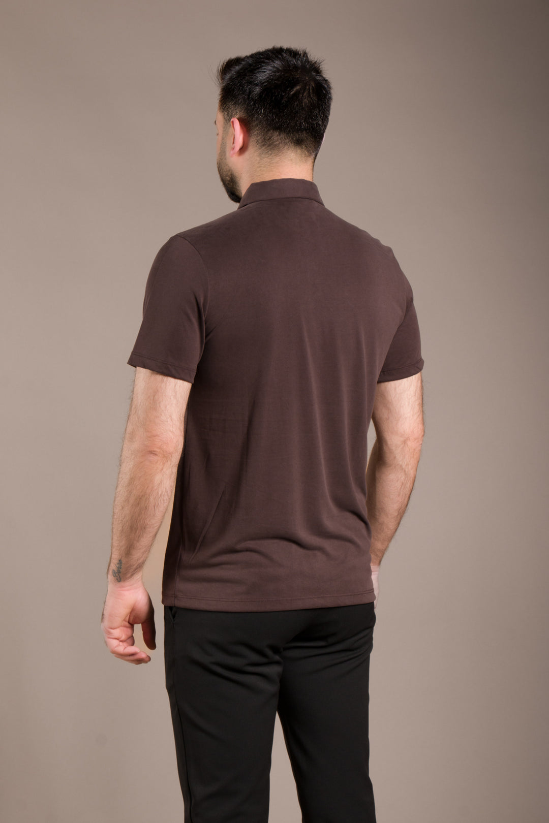 Yaka Detaylı Modal T-Shirt