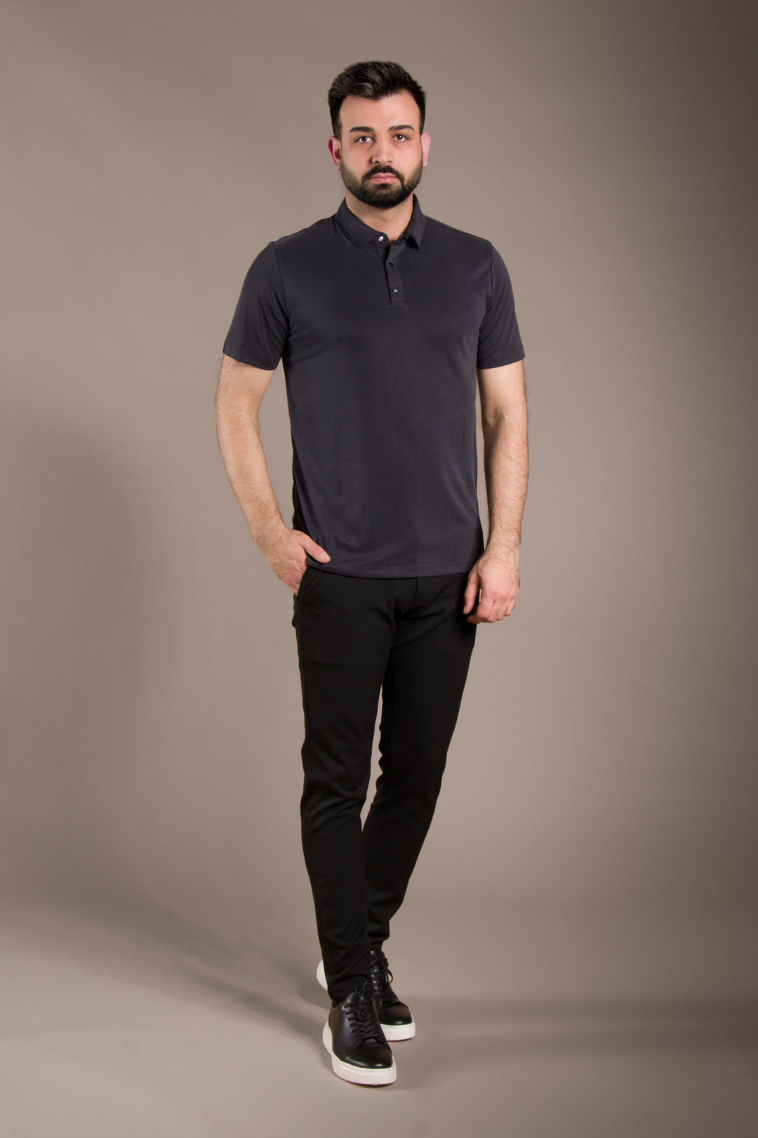Yaka Detaylı Modal T-Shirt