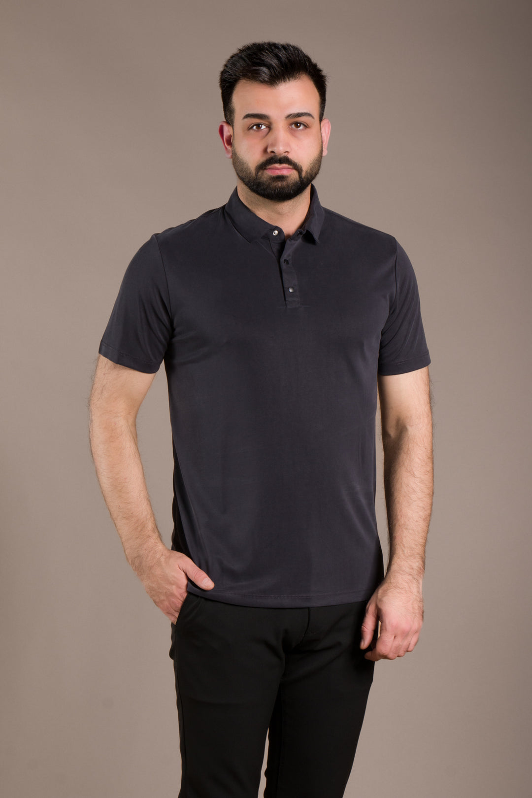 Yaka Detaylı Modal T-Shirt