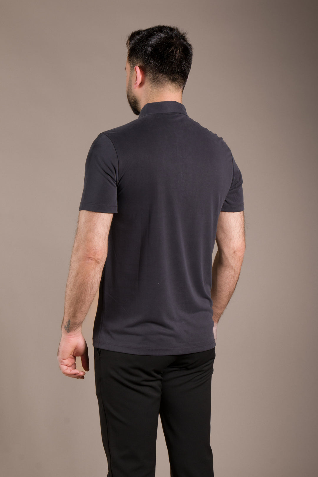 Yaka Detaylı Modal T-Shirt