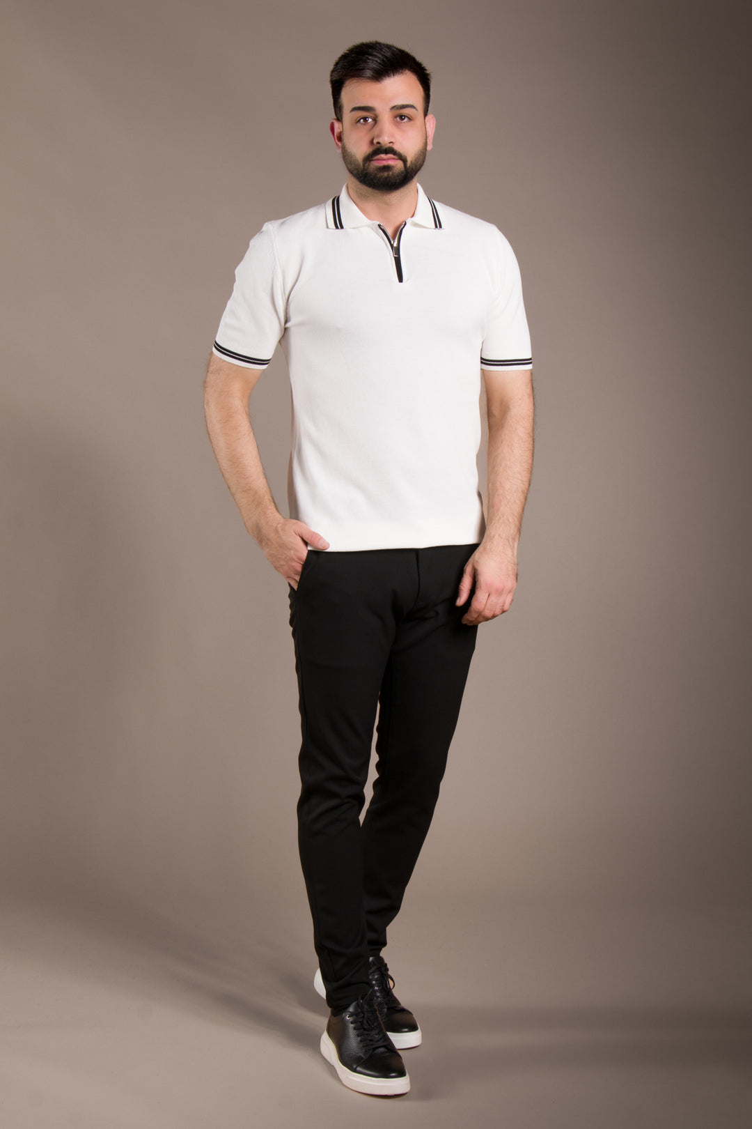 Yaka Detaylı Polo T-Shirt
