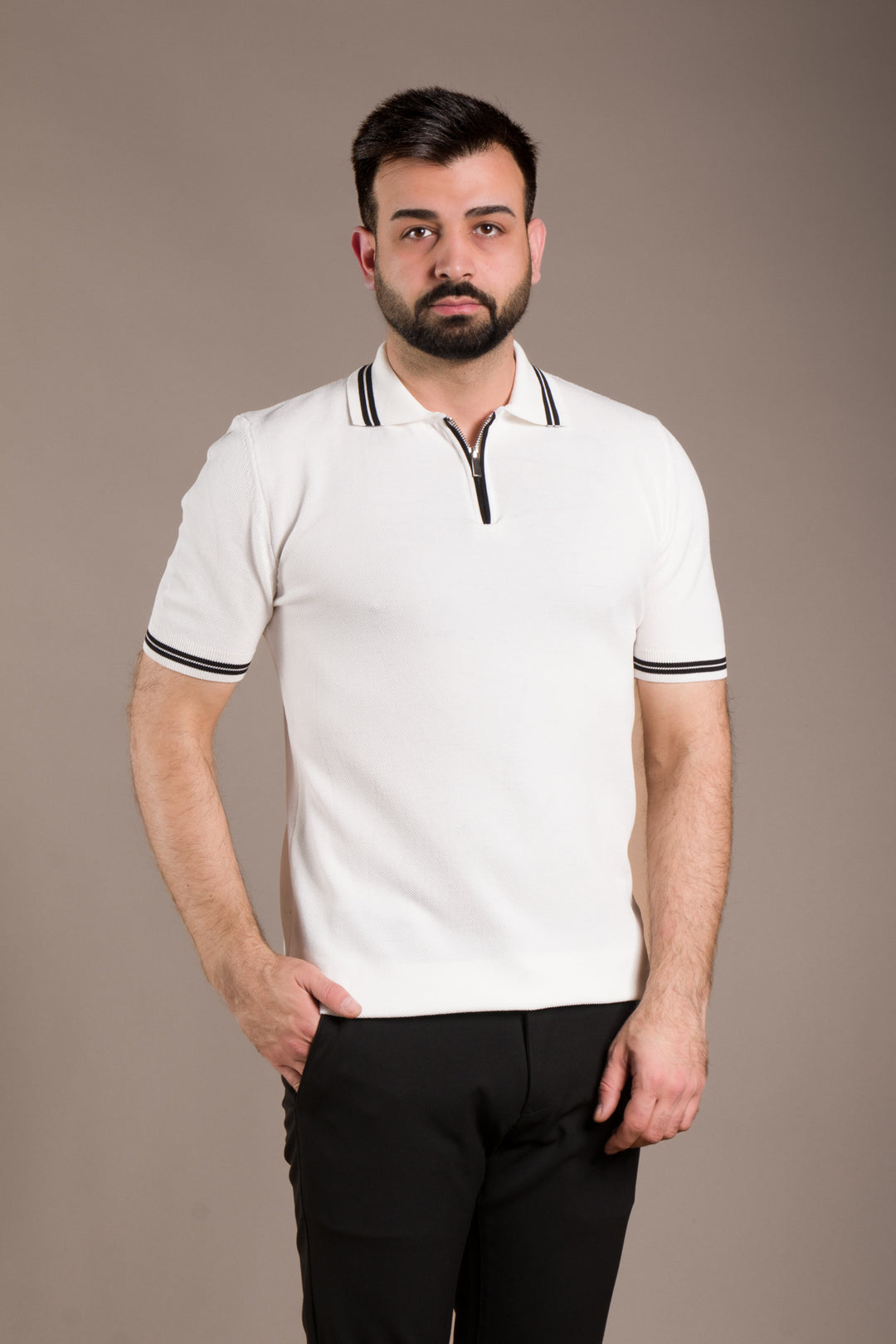 Yaka Detaylı Polo T-Shirt
