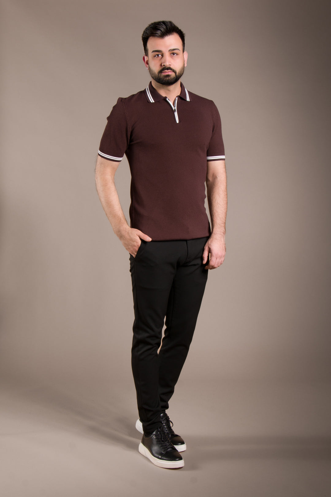 Yaka Detaylı Polo T-Shirt