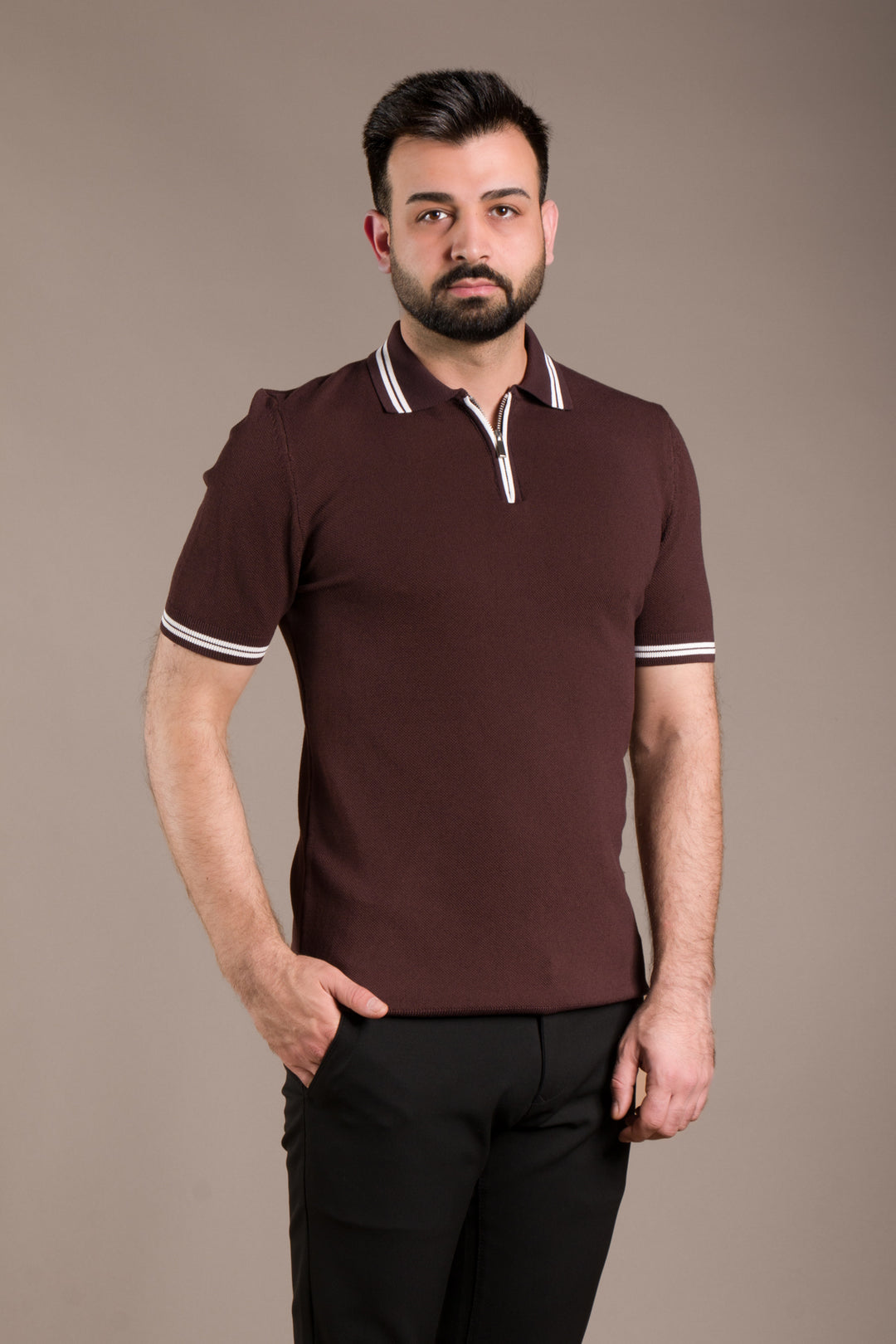 Yaka Detaylı Polo T-Shirt