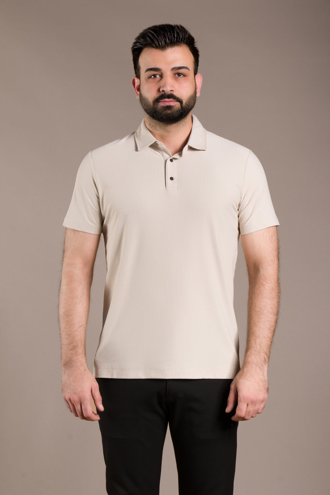 Polo Yaka T-Shirt Çizgi Detaylı
