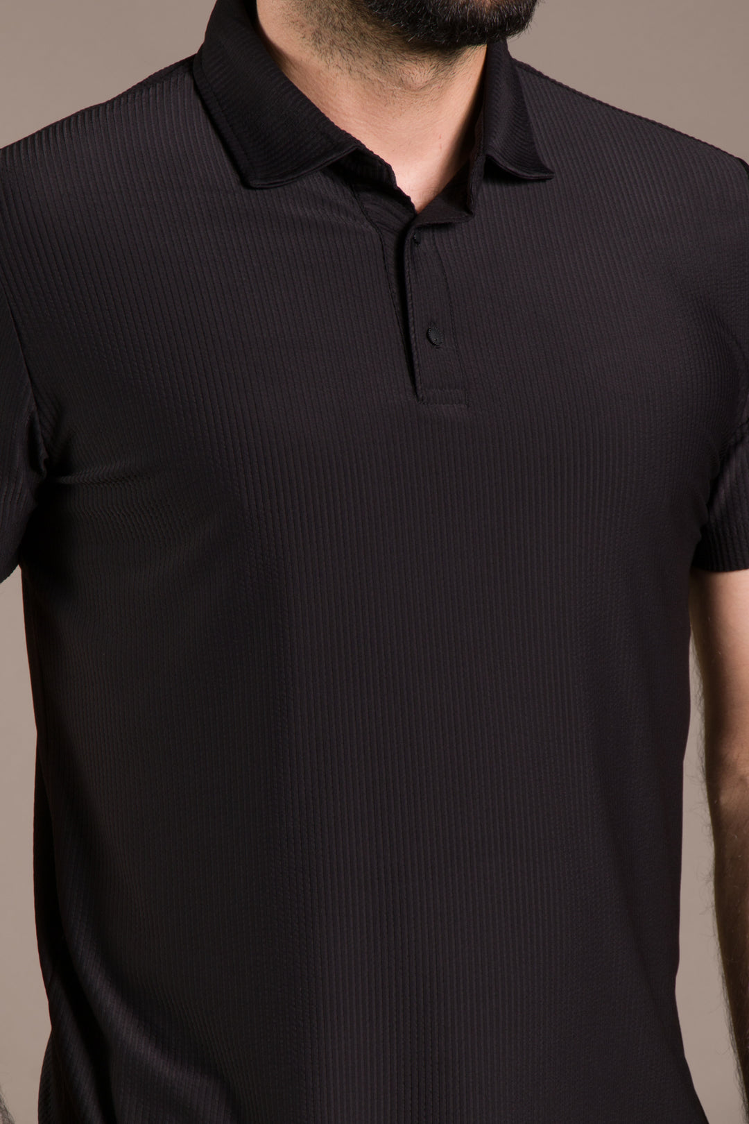 Polo Yaka T-Shirt Çizgi Detaylı