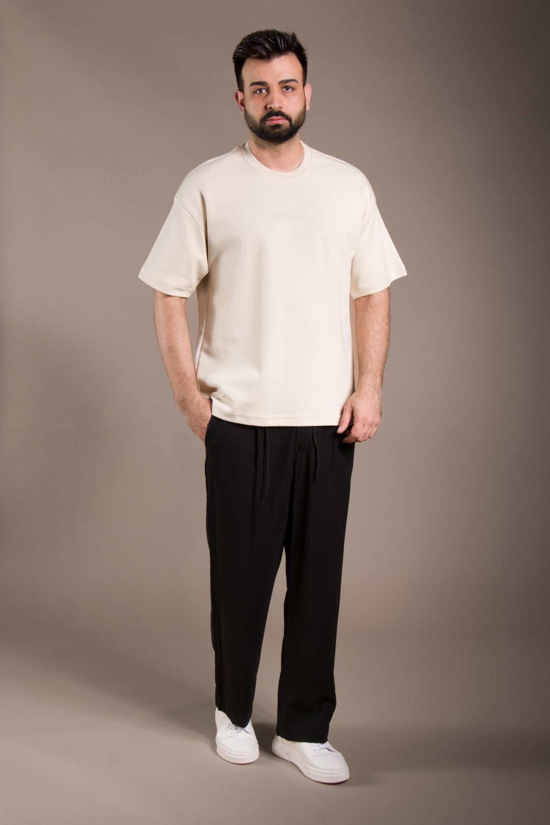 Oversize Sırt Desenli T-Shirt