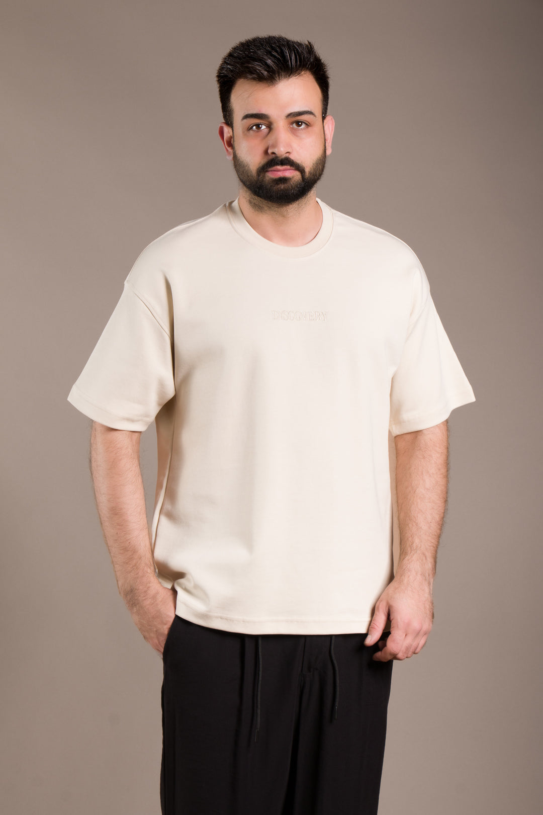 Oversize Sırt Desenli T-Shirt