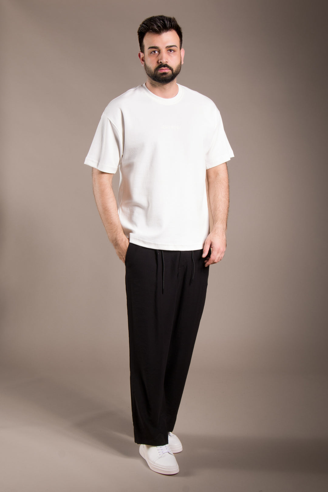 Oversize Sırt Desenli T-Shirt