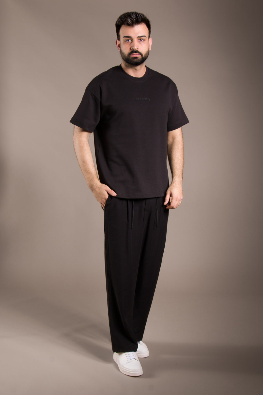 Oversize Sırt Desenli T-Shirt