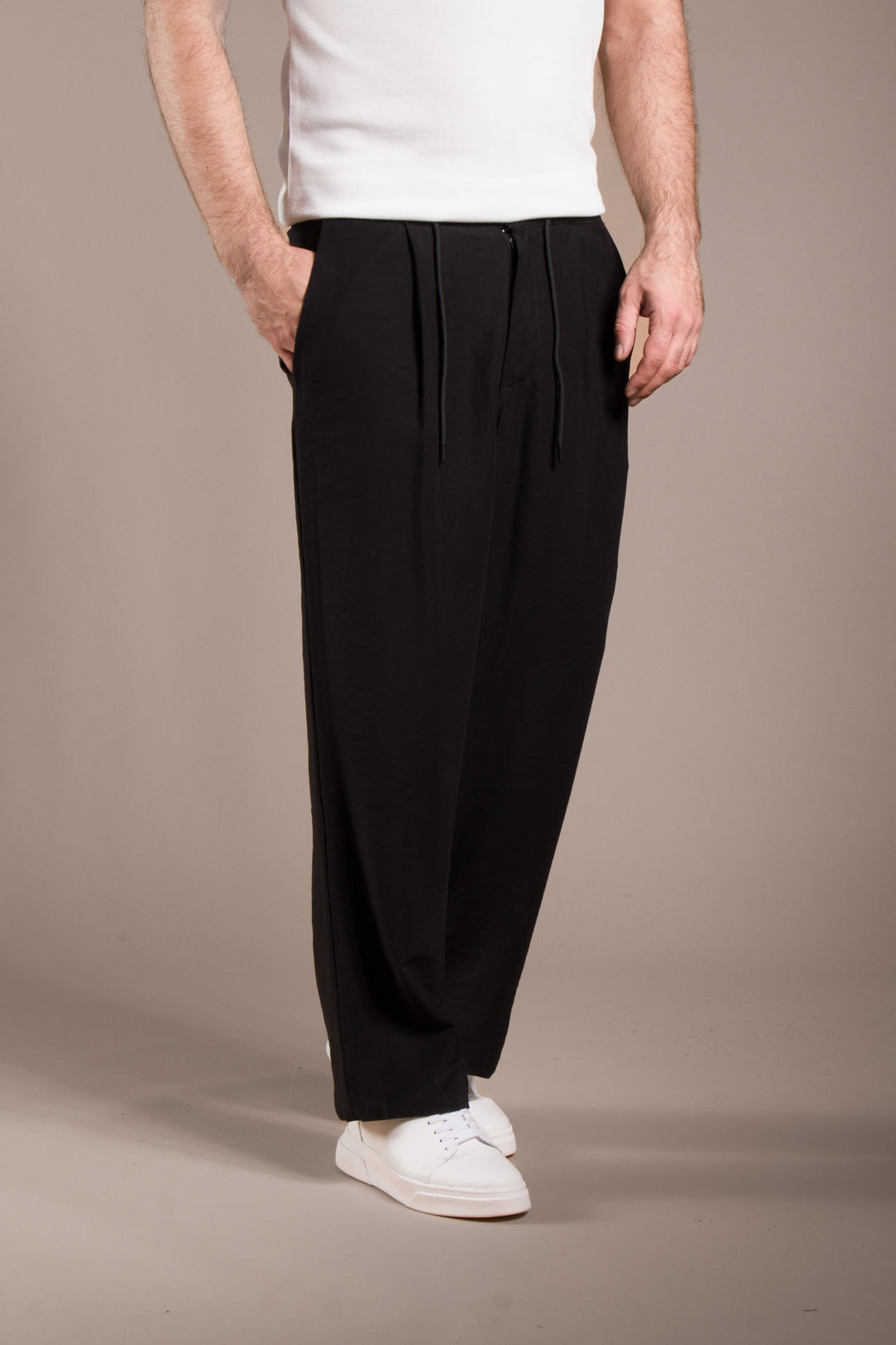 Pileli İpli Baggy Pantolon