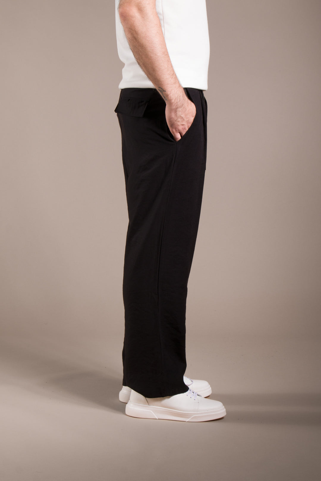 Pileli İpli Baggy Pantolon