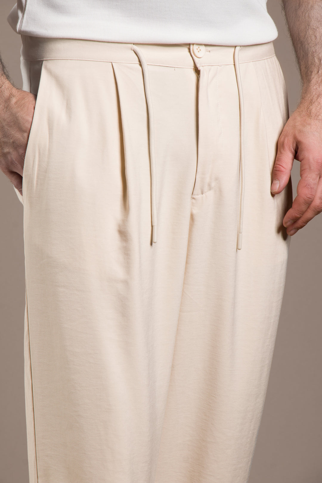Pileli İpli Baggy Pantolon