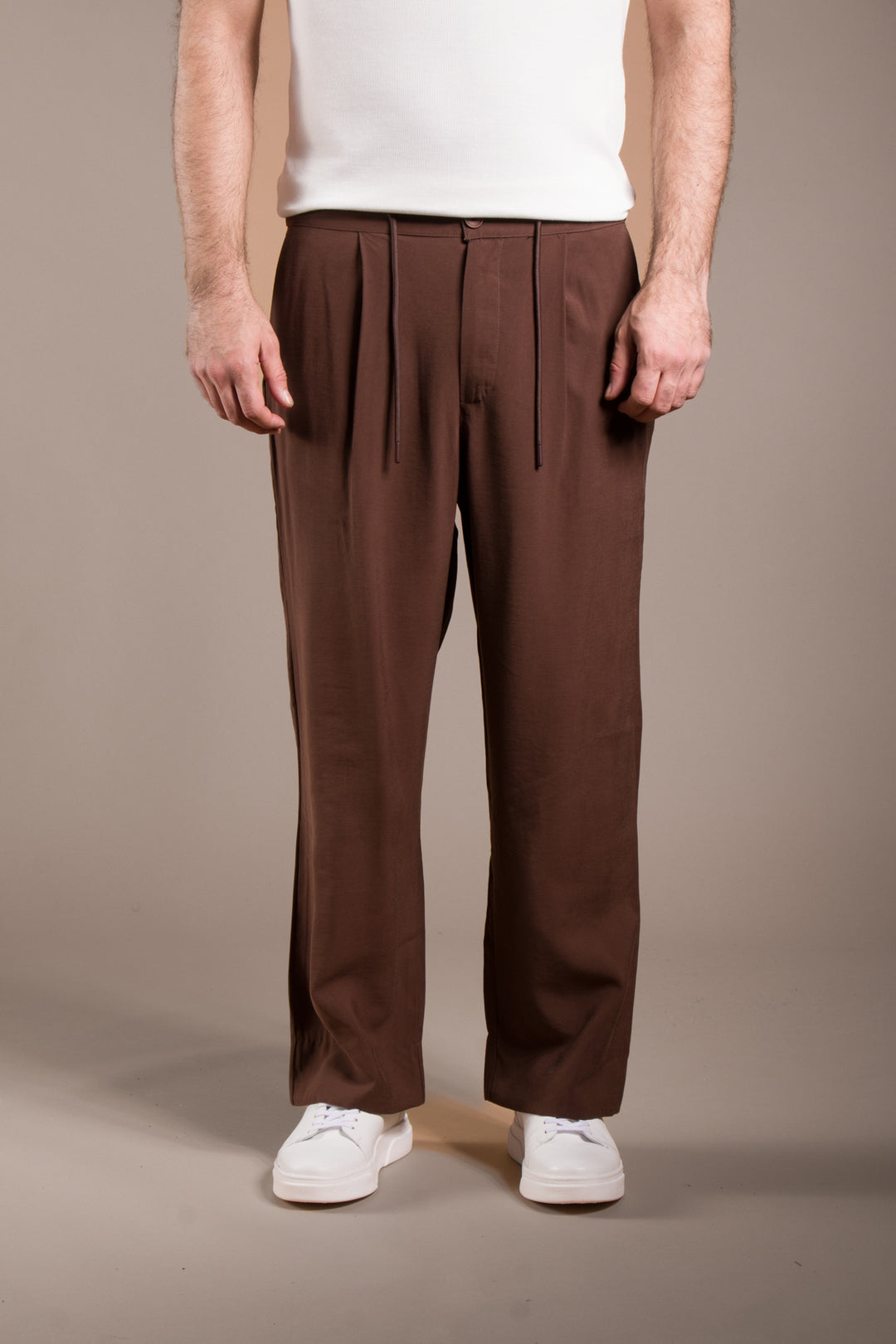 Pileli İpli Baggy Pantolon