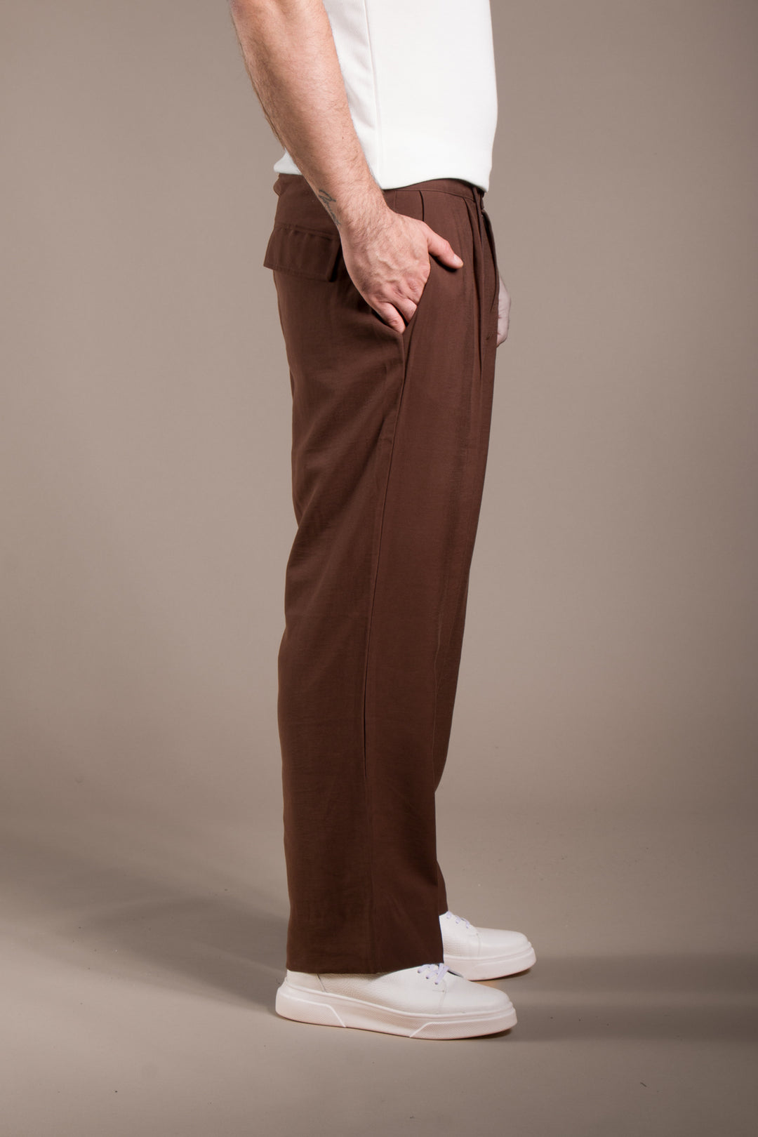 Pileli İpli Baggy Pantolon
