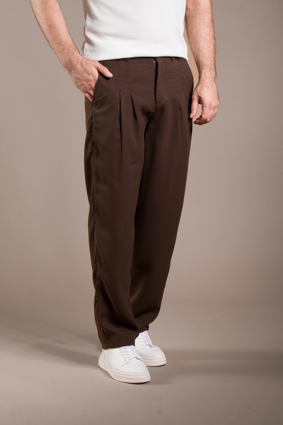 Pileli Baggy Fit Pantolon