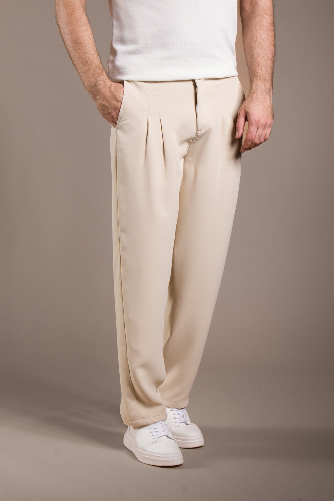 Pileli Baggy Fit Pantolon