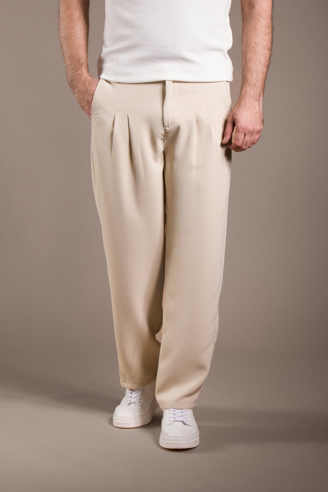 Pileli Baggy Fit Pantolon
