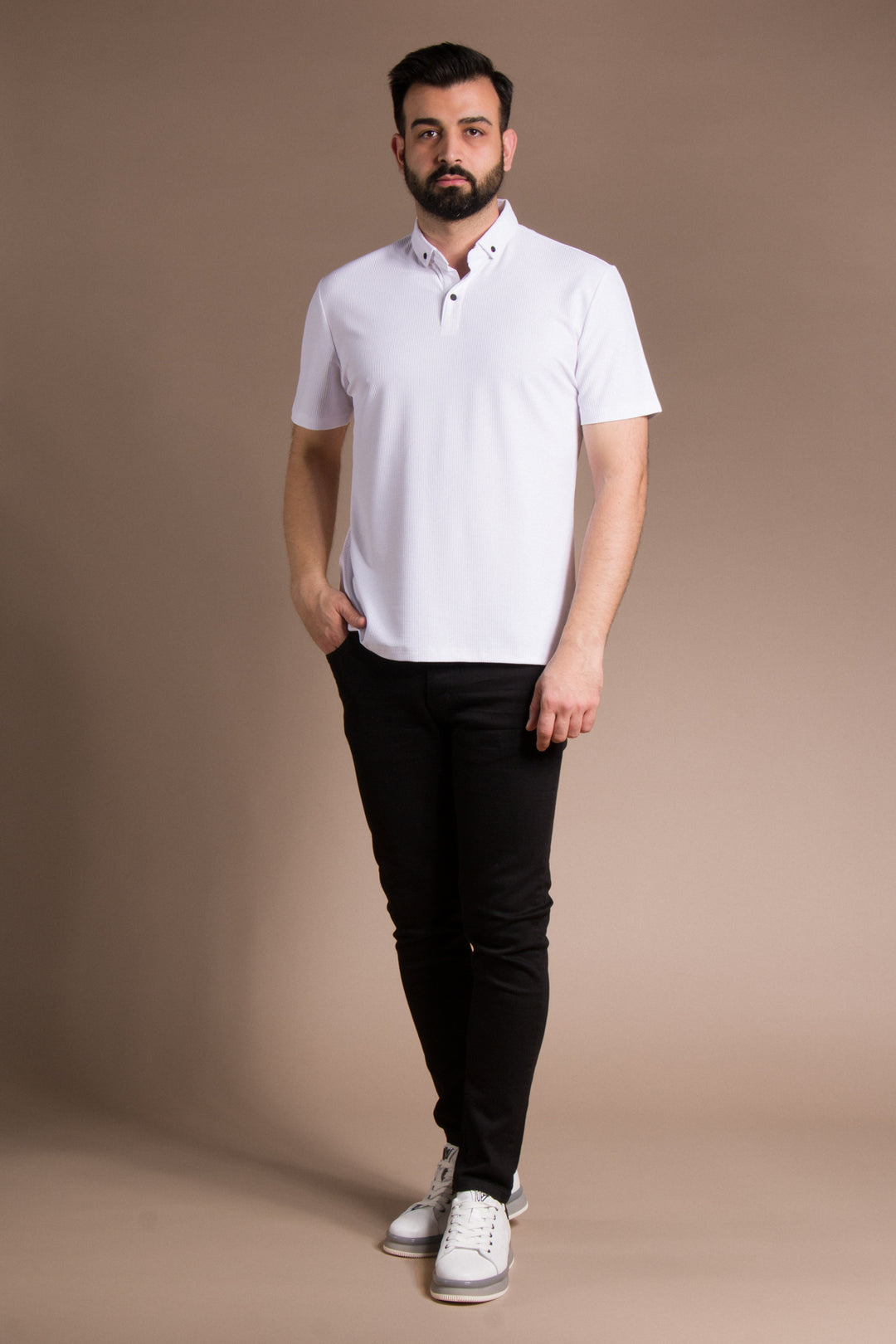 Dokulu Polo Yaka T-Shirt