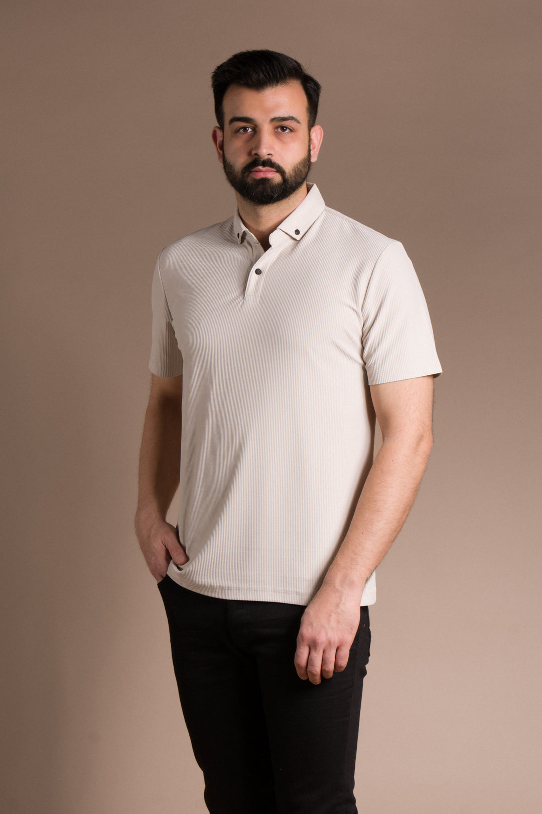 Dokulu Polo Yaka T-Shirt