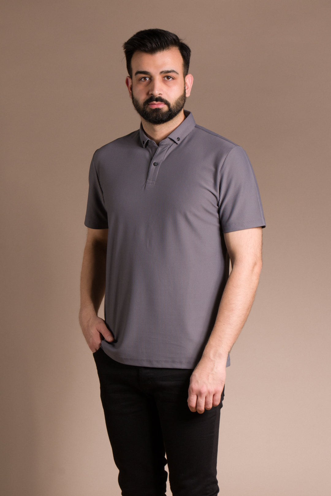 Dokulu Polo Yaka T-Shirt