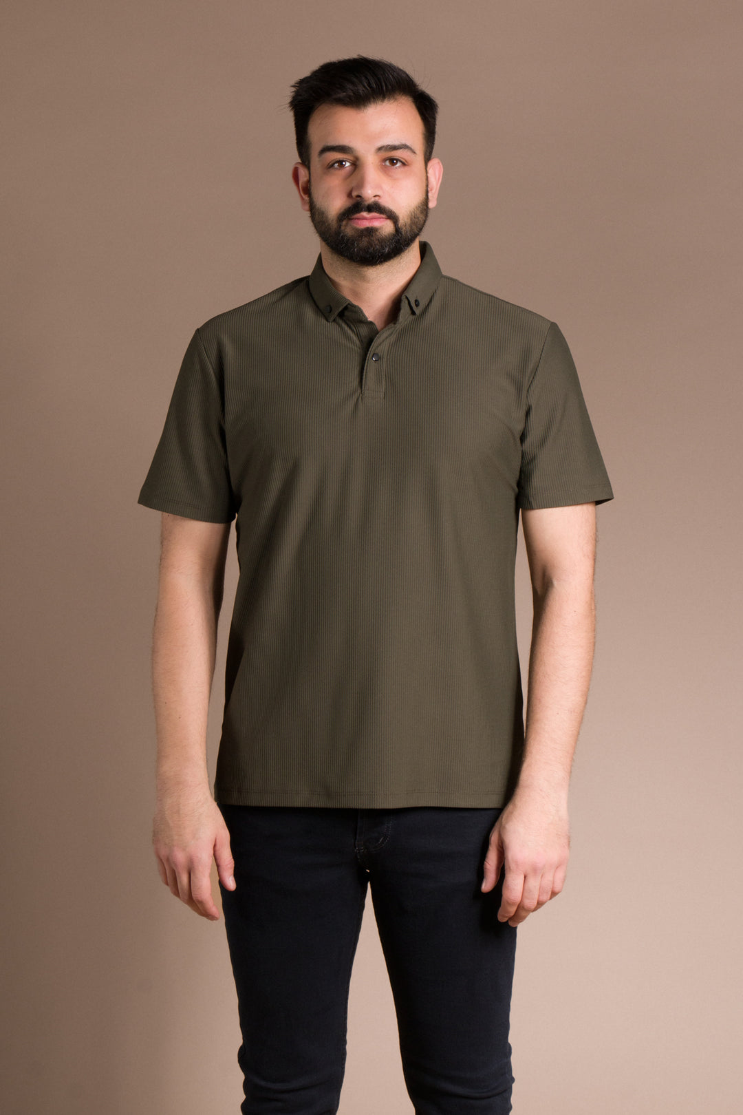 Dokulu Polo Yaka T-Shirt