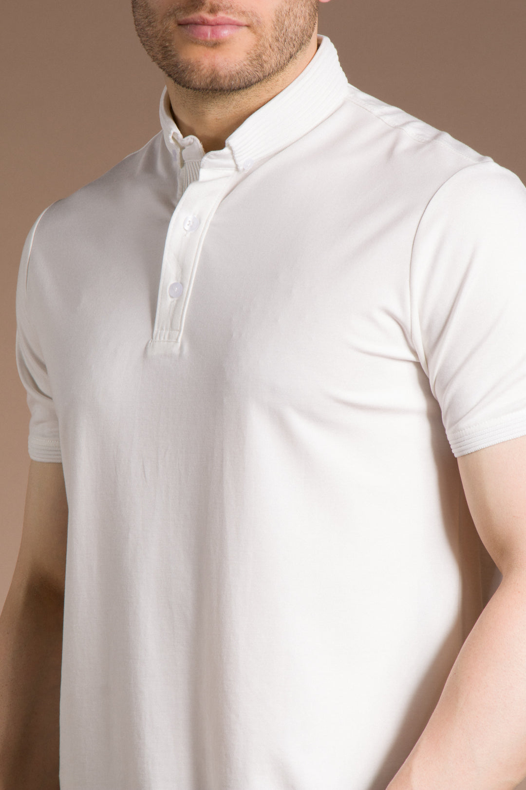 Triko Yakalı Düz Polo T-Shirt