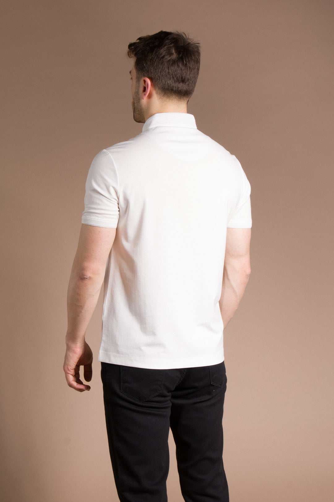 Triko Yakalı Düz Polo T-Shirt