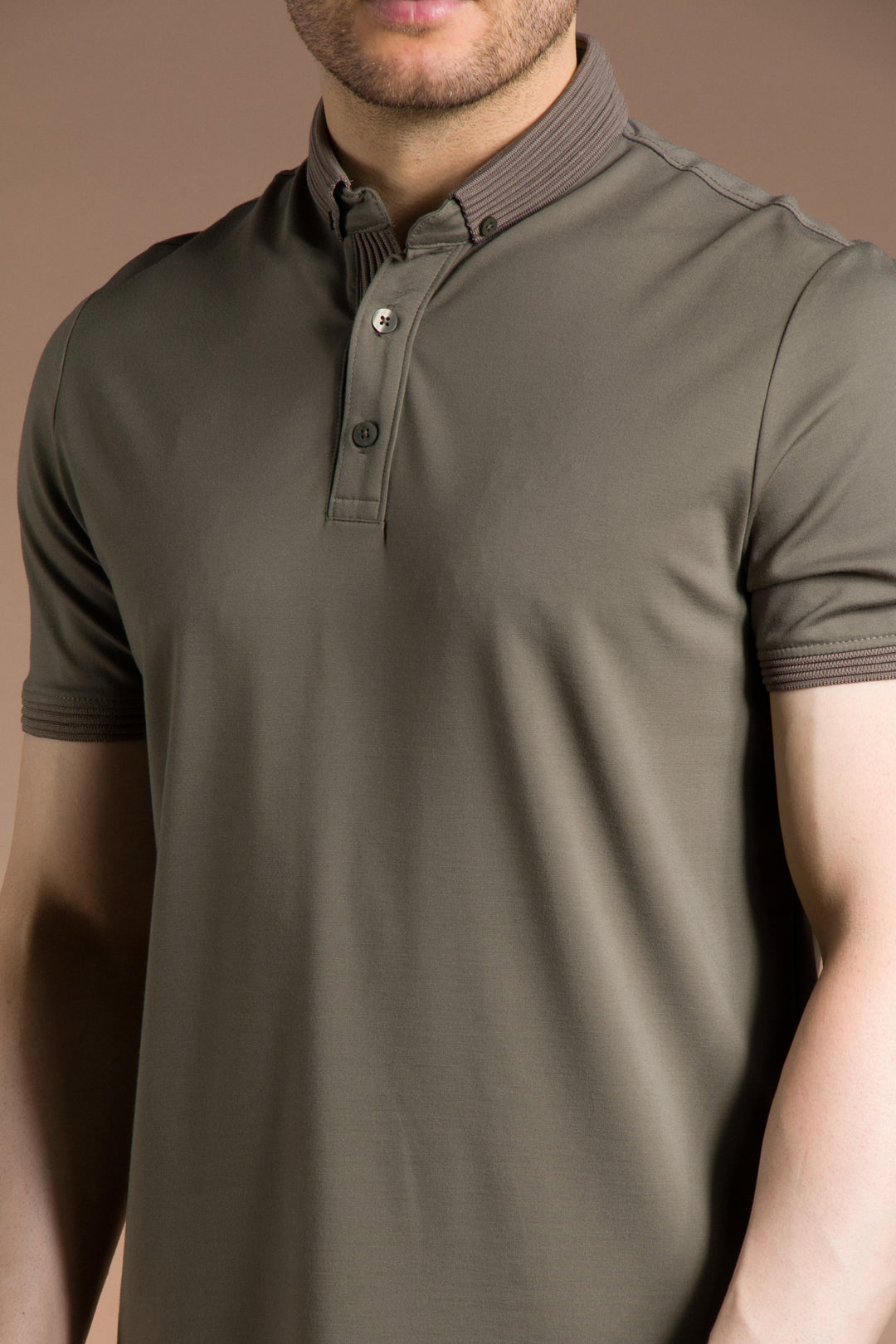Triko Yakalı Düz Polo T-Shirt