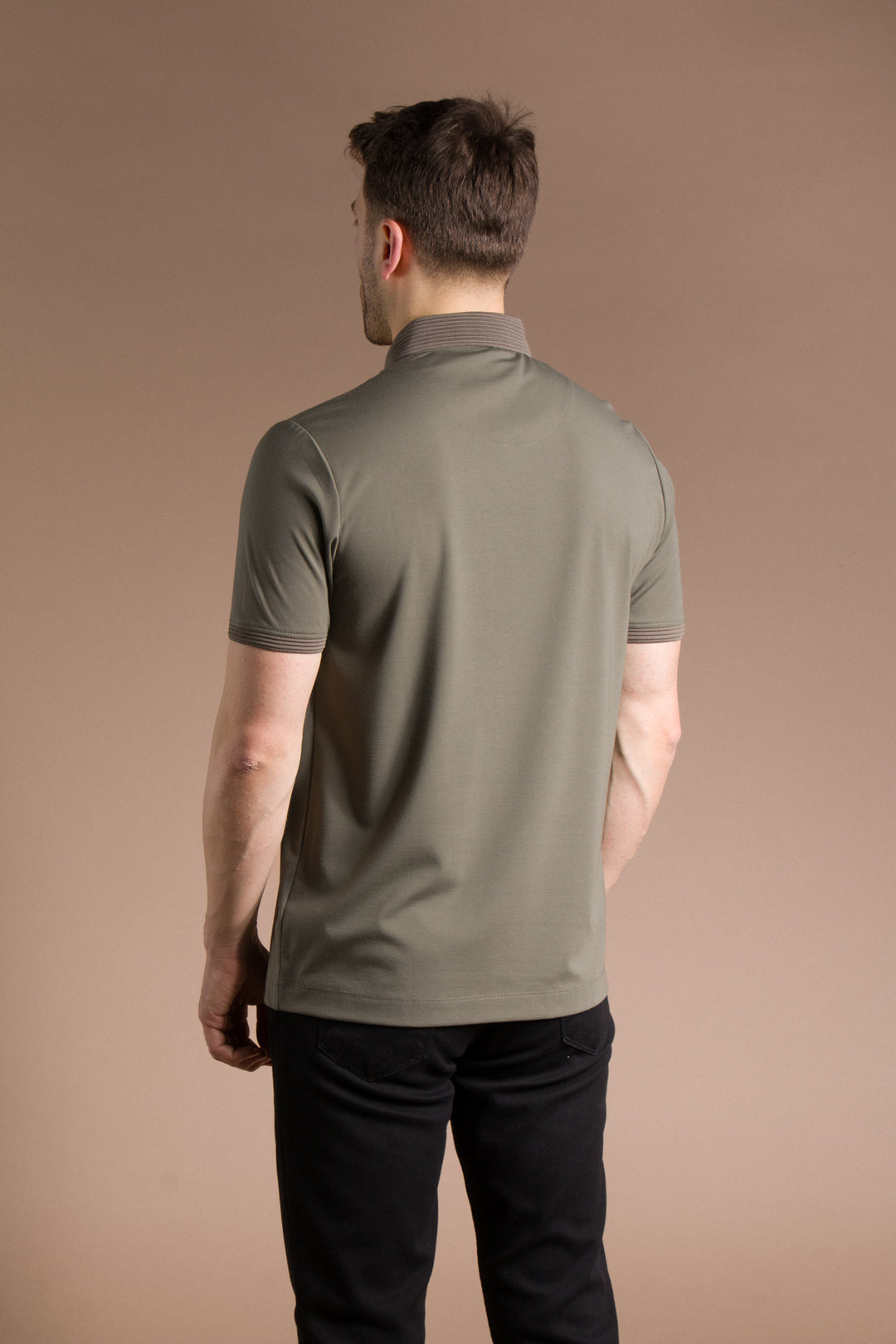 Triko Yakalı Düz Polo T-Shirt