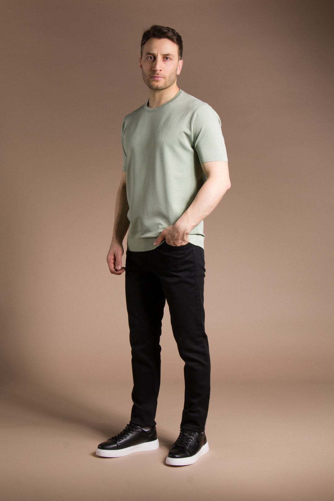 Basic Triko T-Shirt O Yaka