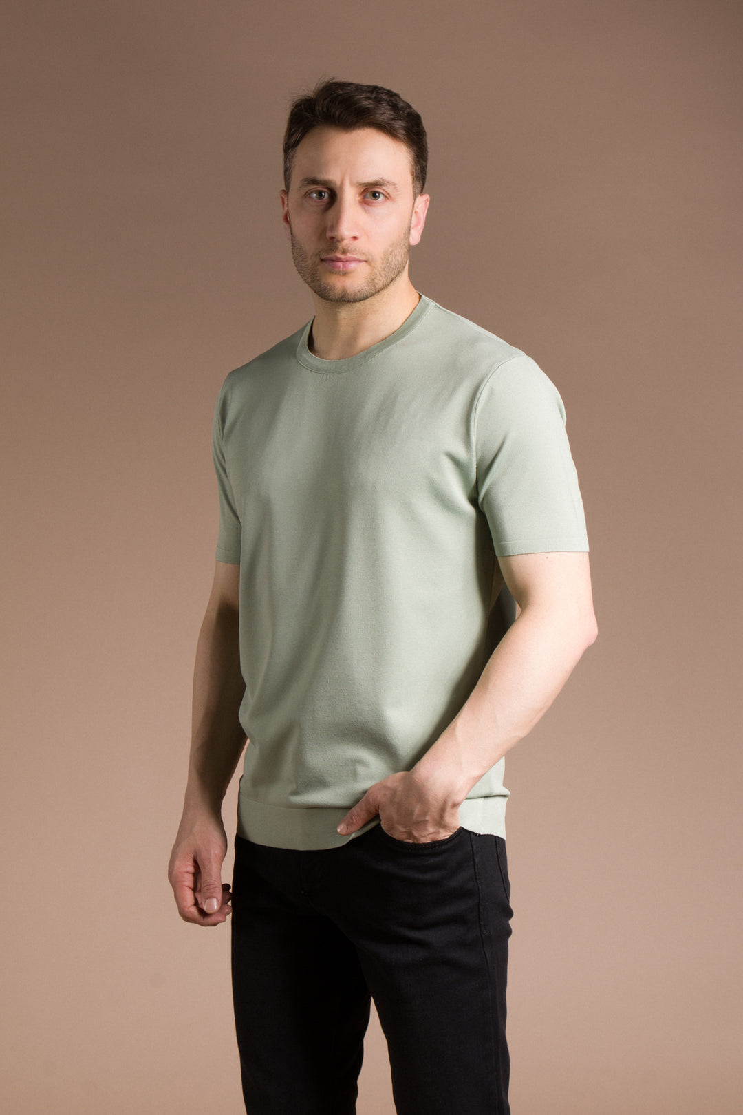 Basic Triko T-Shirt O Yaka