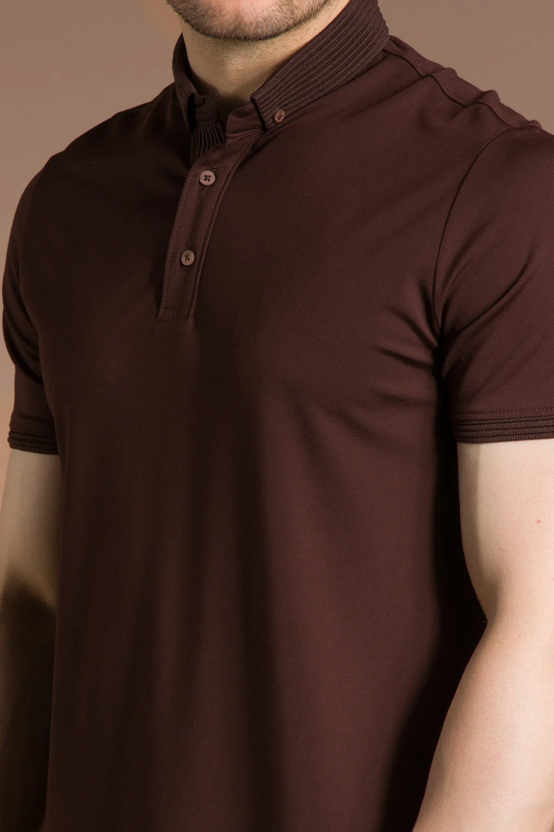 Triko Yakalı Düz Polo T-Shirt