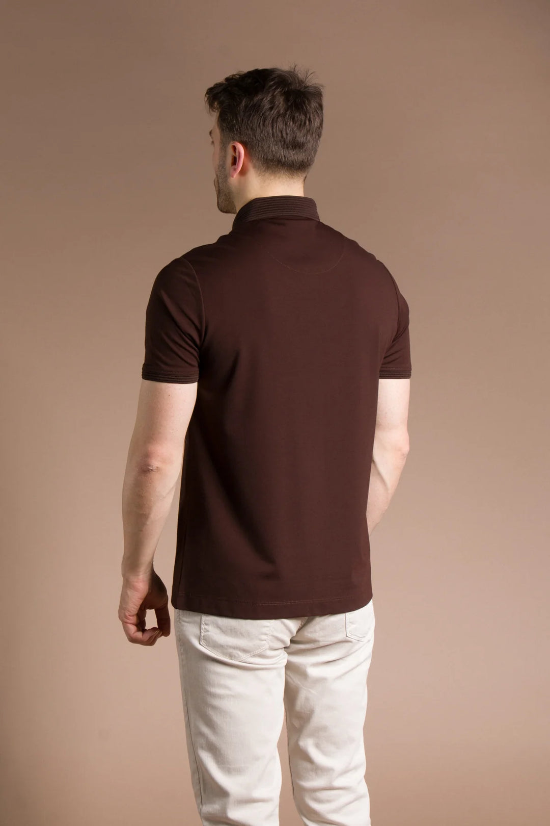 Triko Yakalı Düz Polo T-Shirt