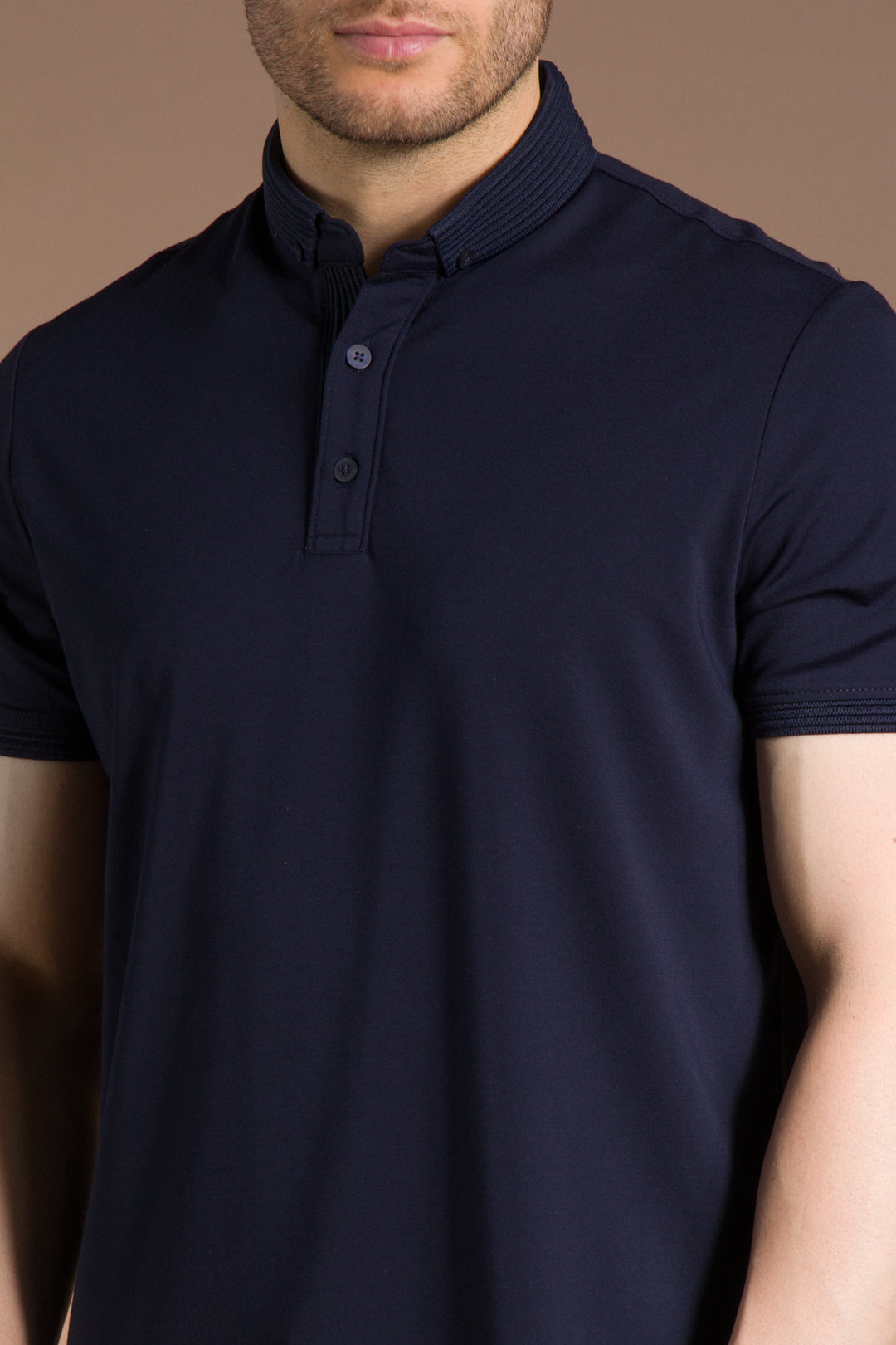 Triko Yakalı Düz Polo T-Shirt