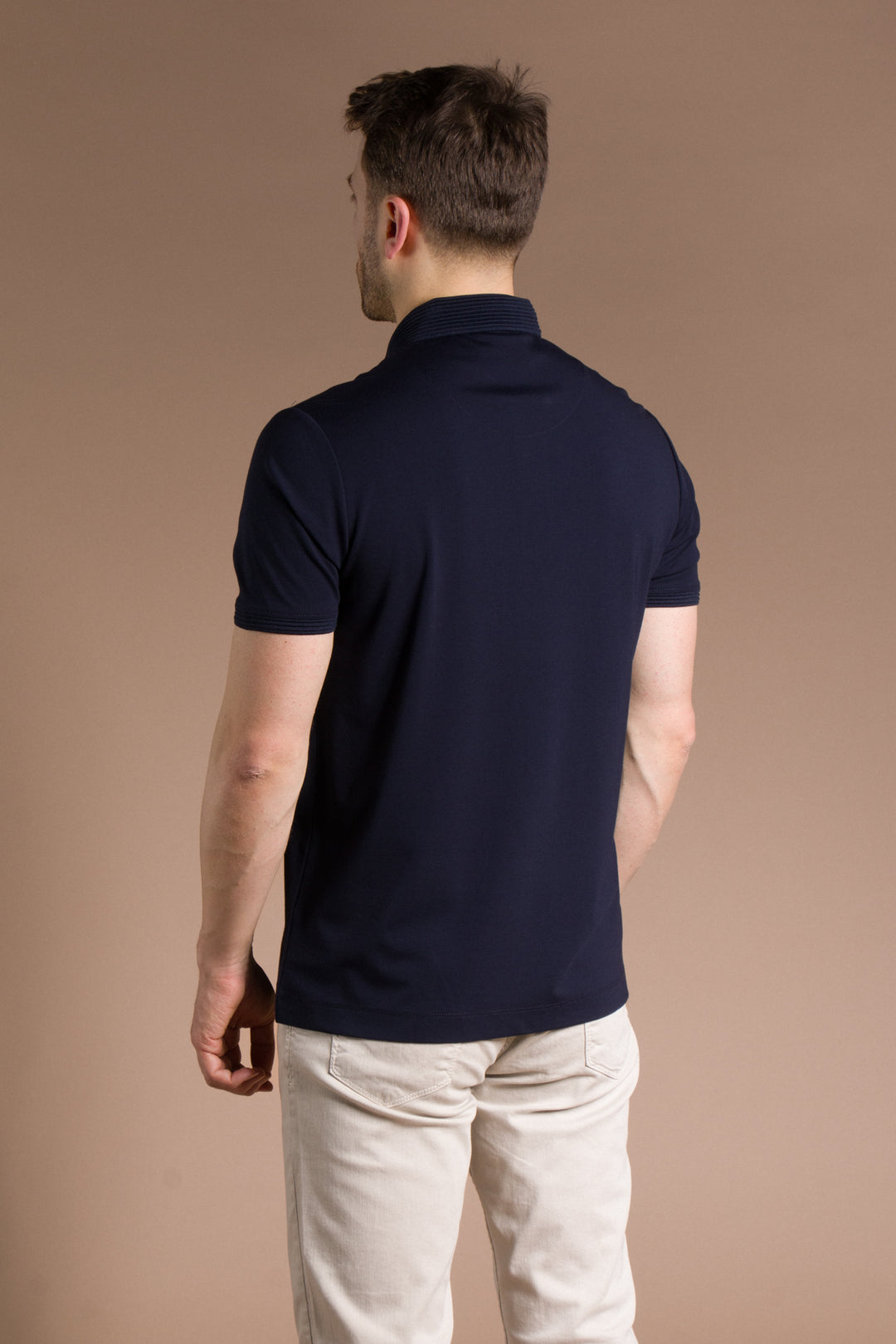 Triko Yakalı Düz Polo T-Shirt