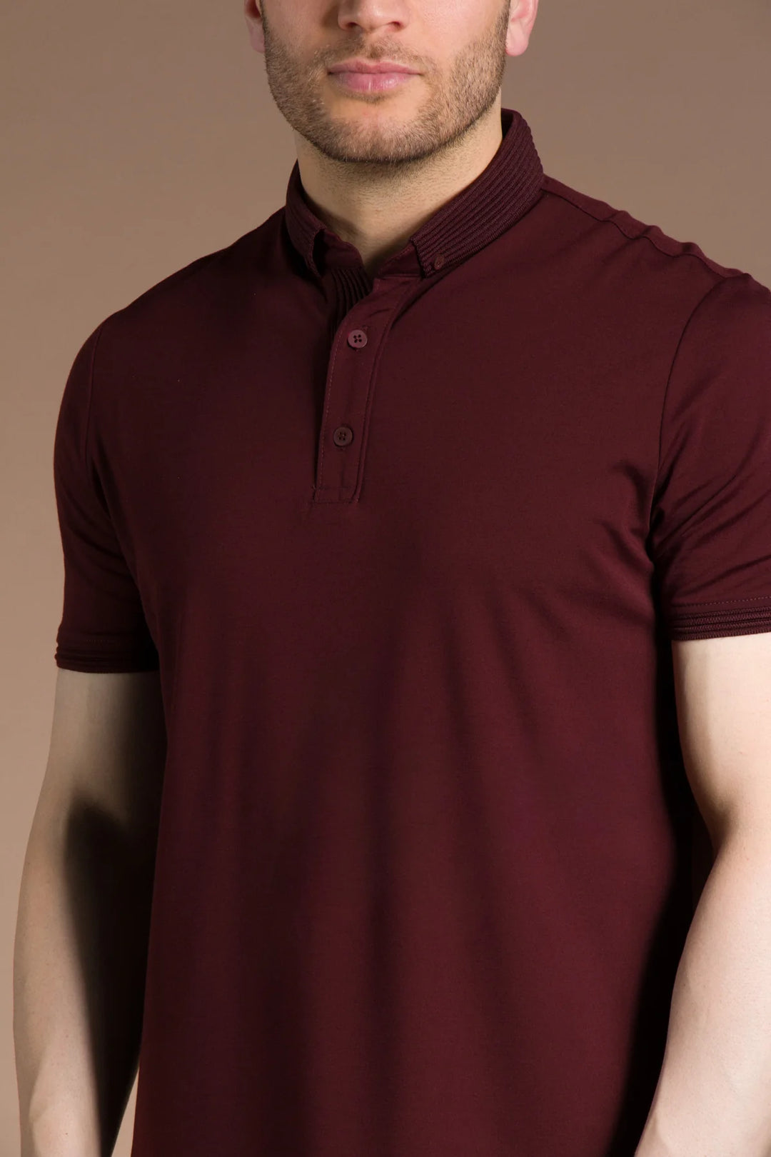 Triko Yakalı Düz Polo T-Shirt