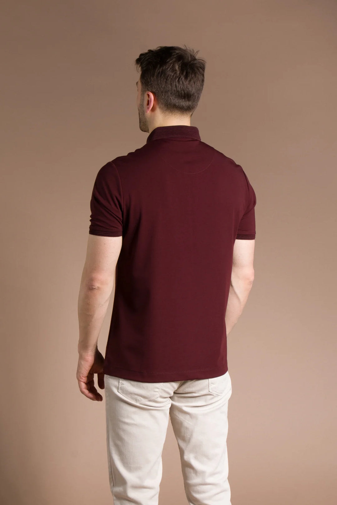 Triko Yakalı Düz Polo T-Shirt