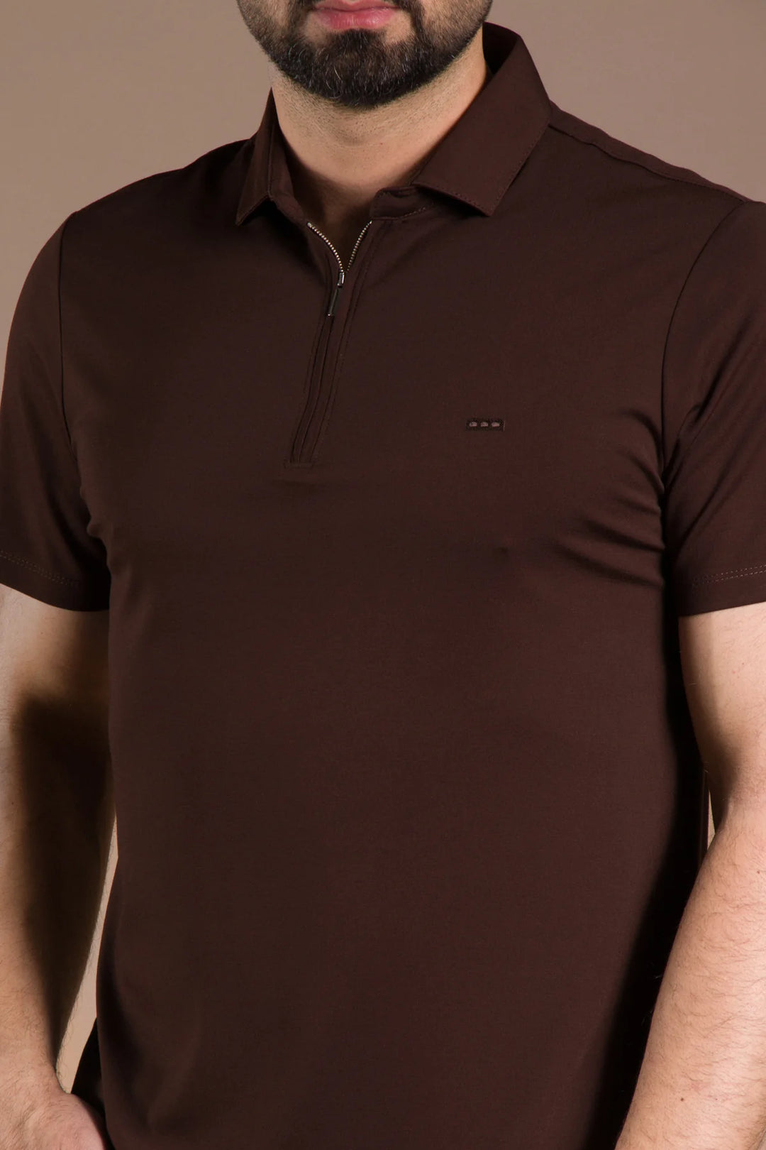 Fermuar Detaylı Polo Yaka T-Shirt