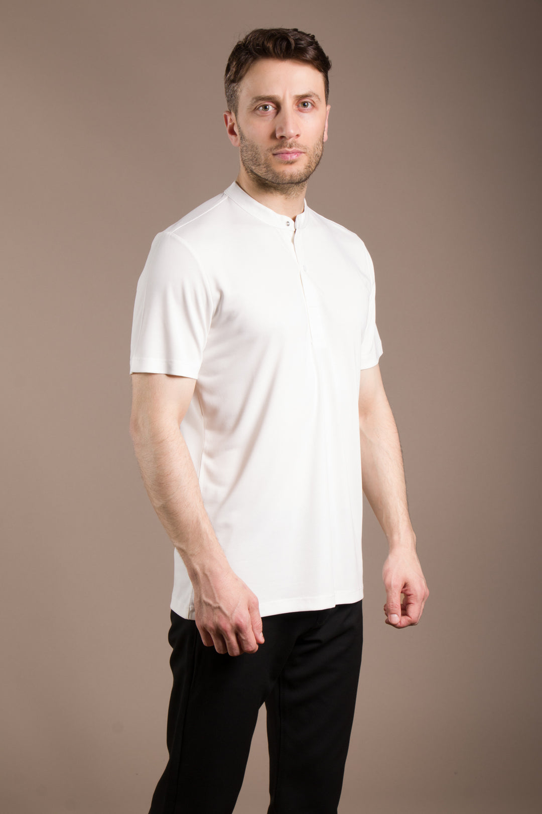 Çıtçıtlı Soft O Yaka T-Shirt