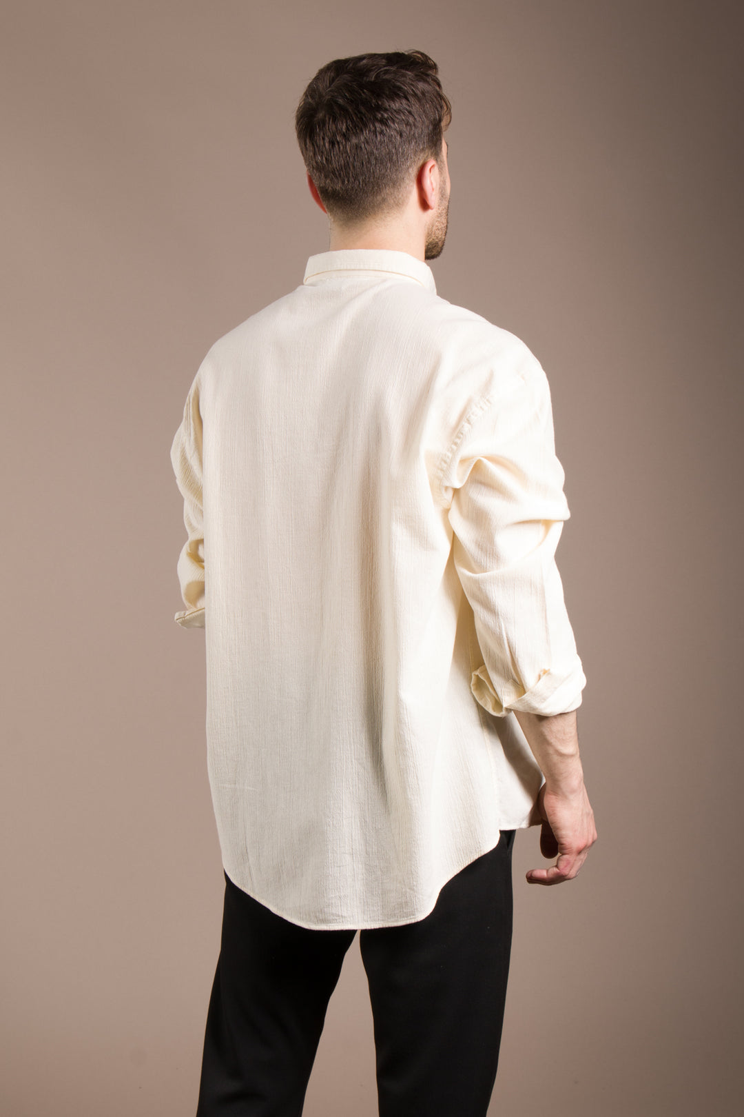 Krinkıl Oversize Keten Gömlek