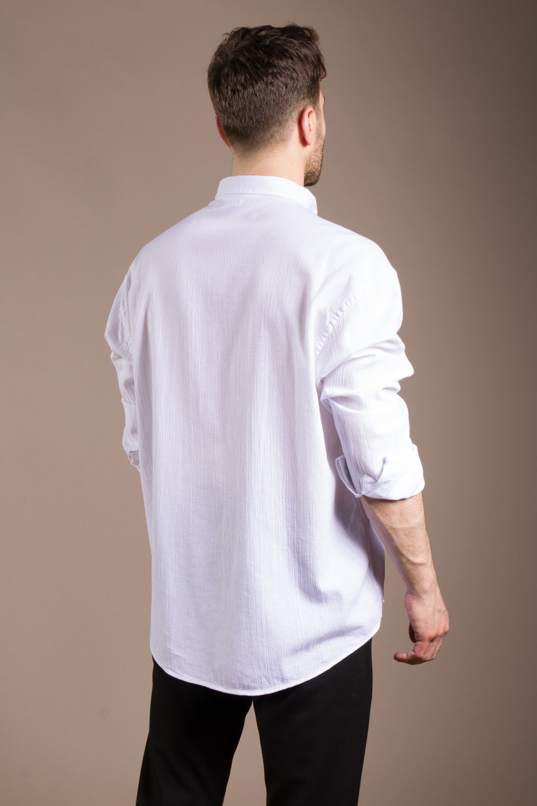 Krinkıl Oversize Keten Gömlek